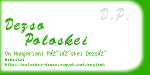 dezso poloskei business card